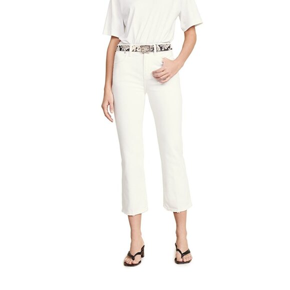 Current/Elliott The Vanessa Jean Size 31 Winter White Out Denim Flare Cotton New - Picture 6 of 13